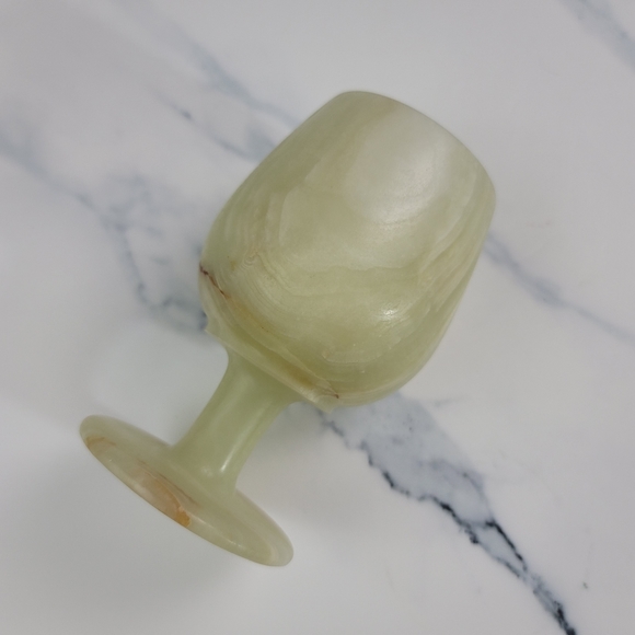 Natural Stone Goblet Chalise Wine Glass - Picture 3 of 11